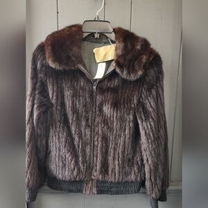 Vintage Parisian Mink Bomber Jacket